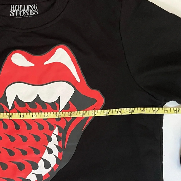 Rolling Stones Crewneck Sweatshirt Women Large Black Red Spike Tongue Logo NWT - Picture 4 of 8